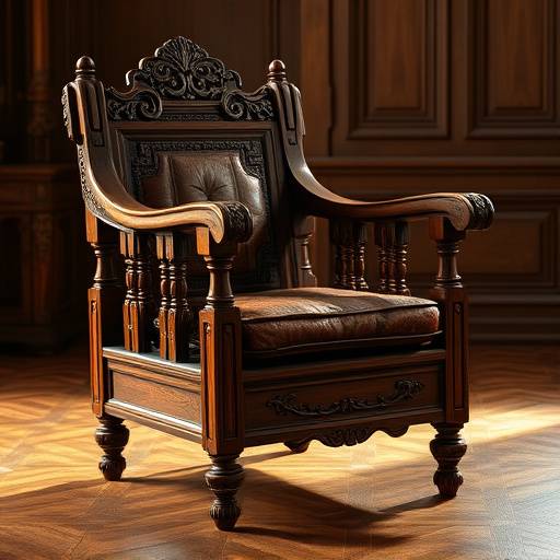 Cadeira Colonial em madeira maciäa com entalhes artesanais